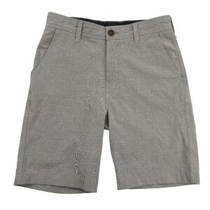 Vissla Hybrid Shorts Boys Junior 26 Gray Stretch Flat Front Outdoor Lightweight
